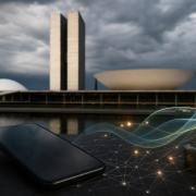 Congresso Nacional em Brasília associado à discussão sobre a proibição das apostas on-line no Brasil